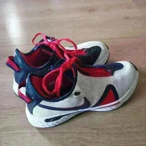 NIKE Air PG 4 Basketball Sneakers USA Edition White/Red/Blue Men's Size: 8.5